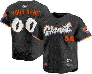 Men%27s San Francisco Giants Customized Black 2025 City Connect Limited Jersey